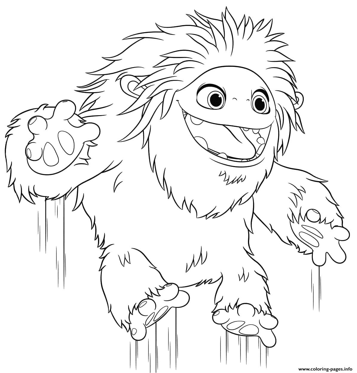 Free Yeti Coloring Page