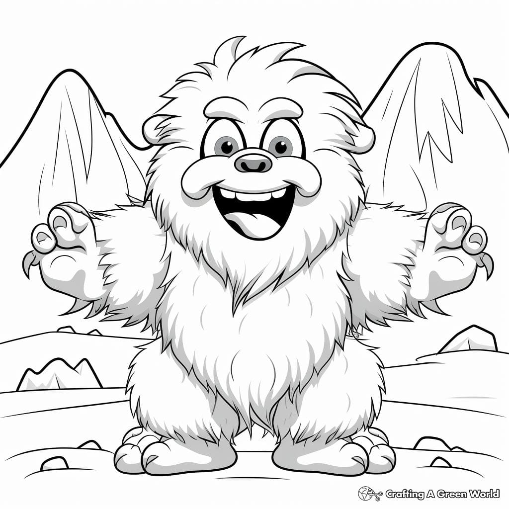 Yeti Coloring Pages