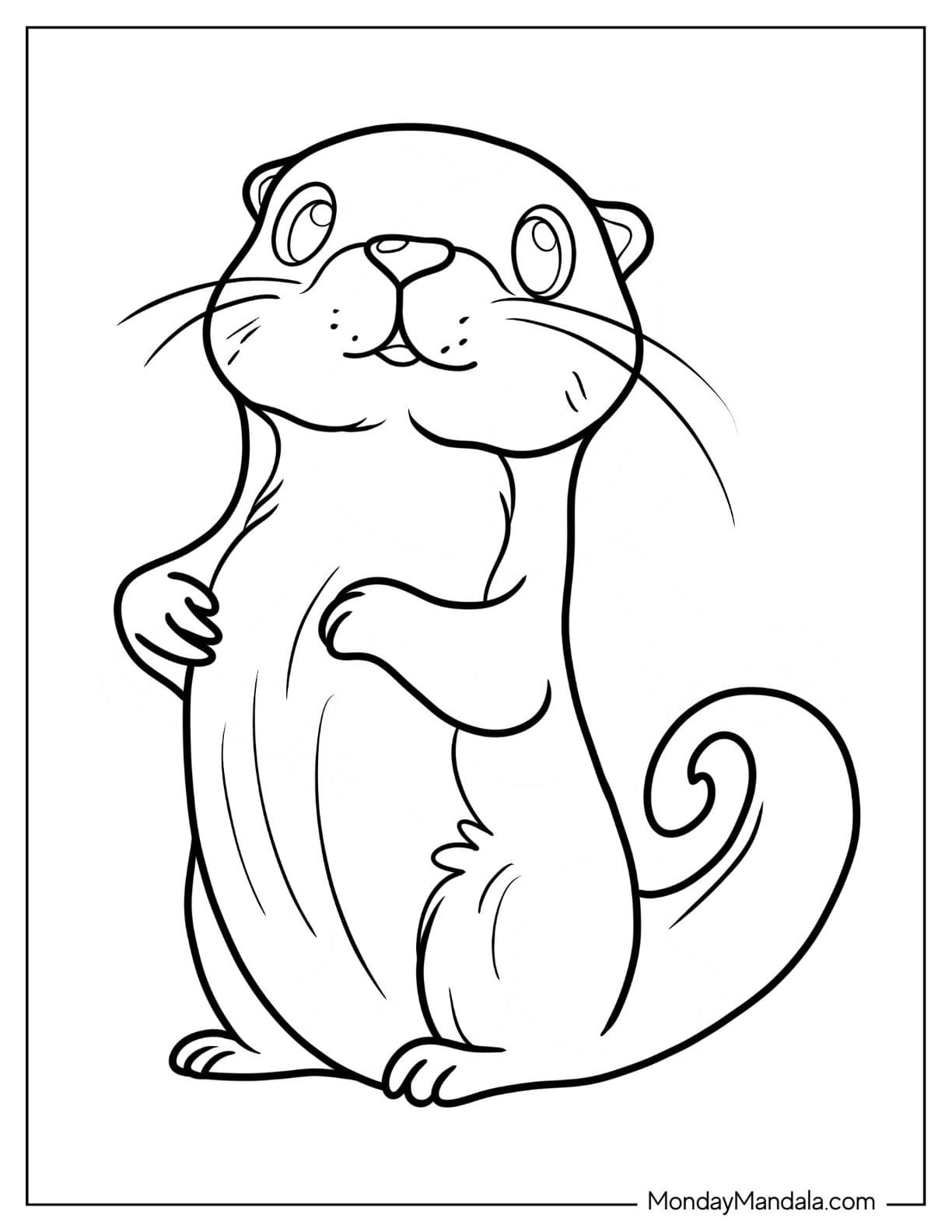 Otter Coloring Pages (40 Free Printables)