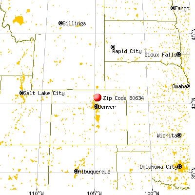 Greeley Co Zip Code Map