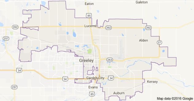 Greeley Co Zip Code Map