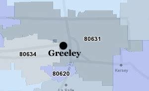 Greeley Co Zip Code Map