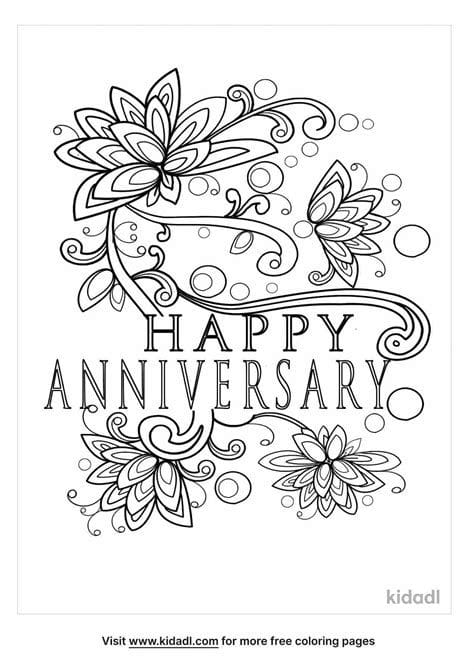 Free Anniversary Coloring Page