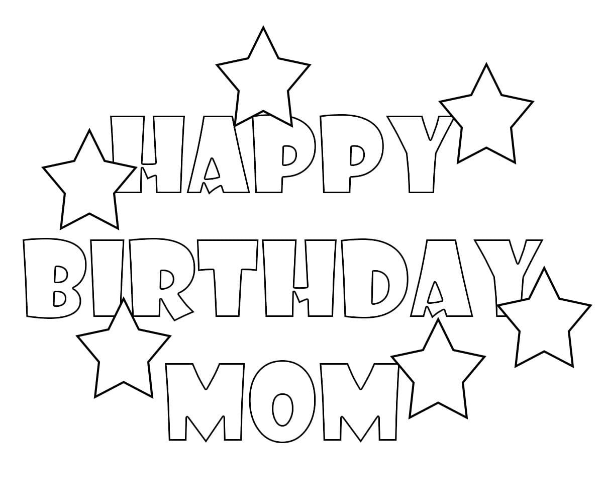 Happy Birthday Coloring Pages For Mom