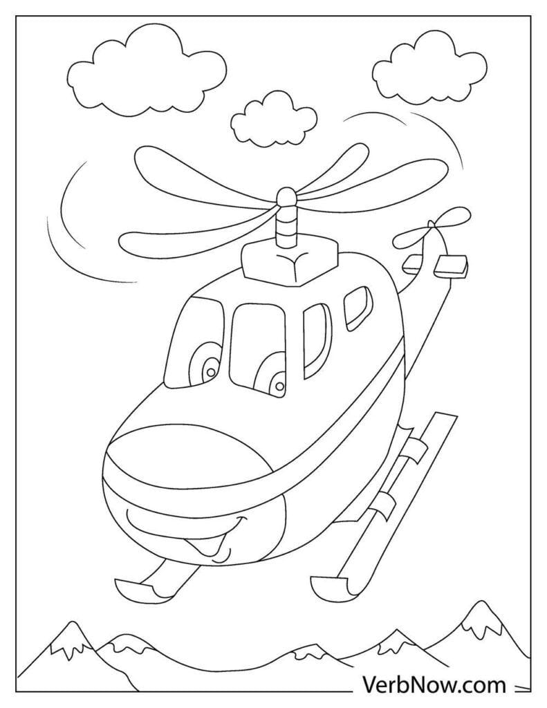 Free Printable Helicopter Coloring Pages For Kids