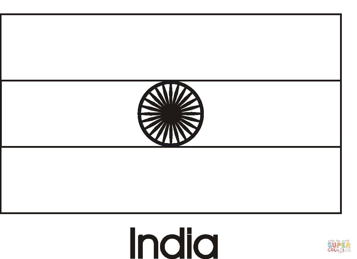 Indian Flag Coloring Pages