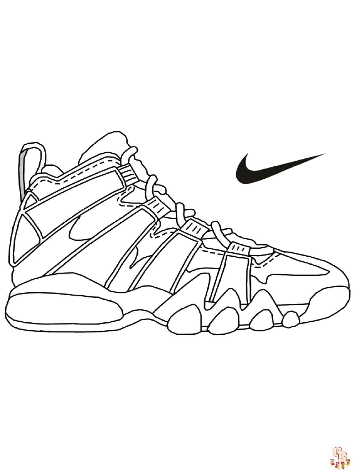 Jordan Shoes Coloring Pages Printable