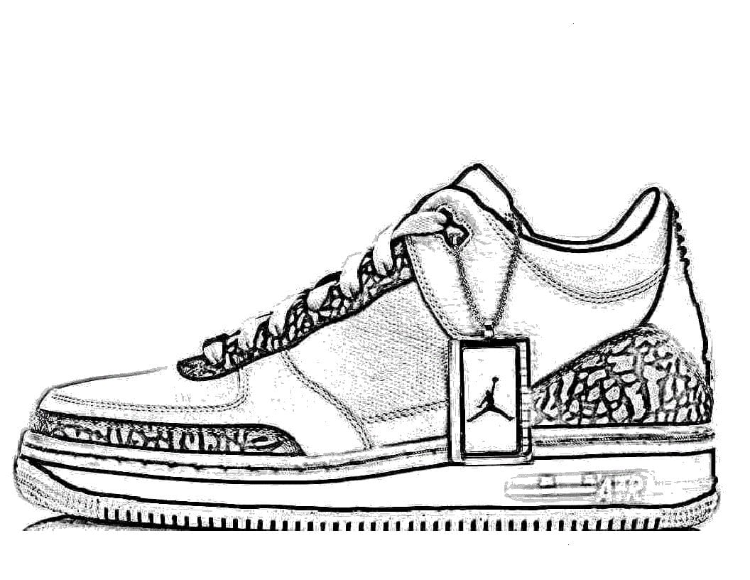 Nike Jordan Sneakers coloring page