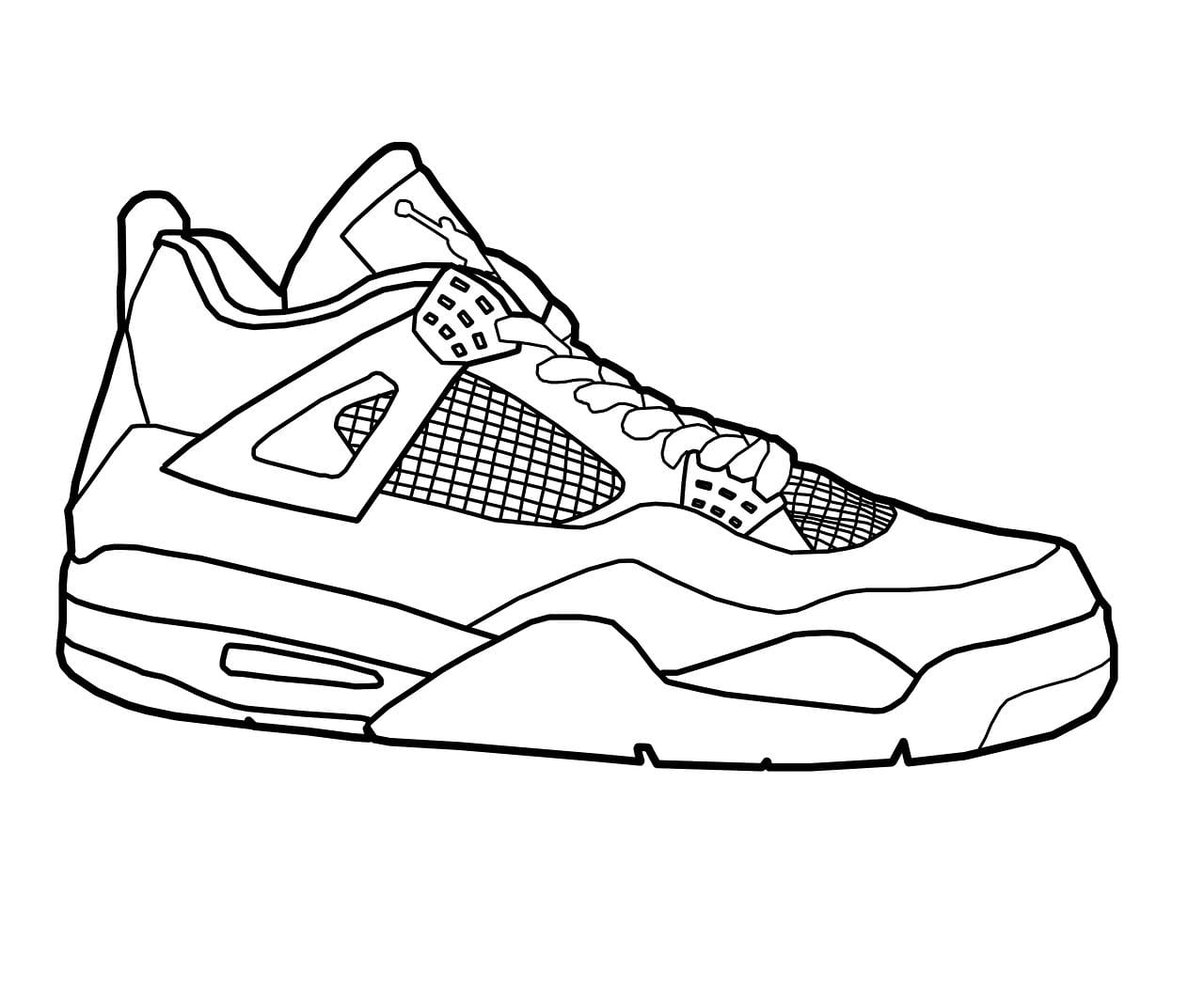 Jordan Shoes Coloring Page