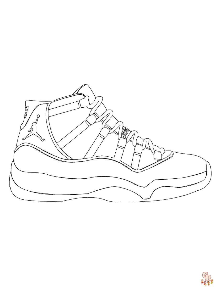 Jordan Shoes Coloring Pages