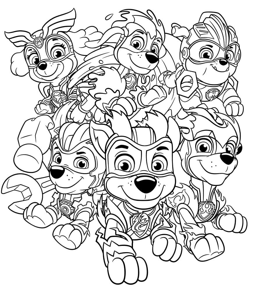 41 Paw Patrol Mighty Pups Coloring Pages