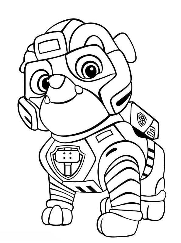 Printable Mighty Pups coloring page