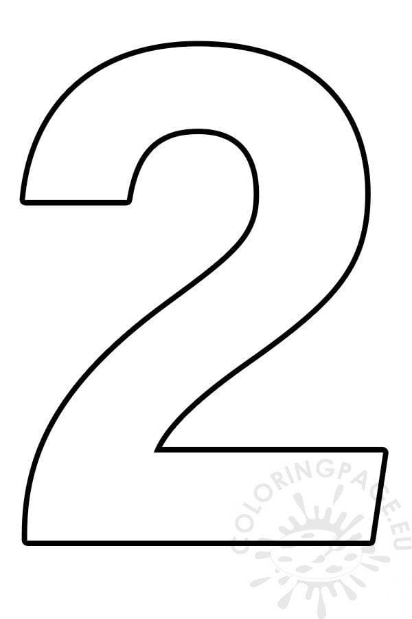 Printable 2 Numbers