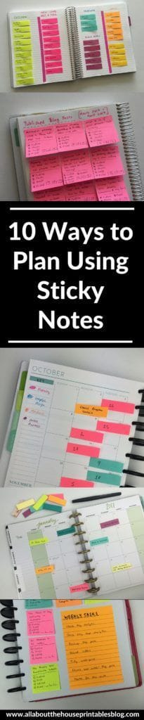 Colorful Sticky Notes for Organization Productivity 3D Flat Cartoon