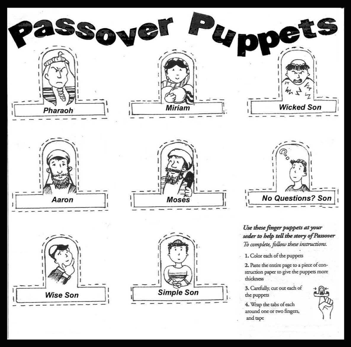 Free Printable Passover Coloring Pages (Pesach Coloring Sheets)