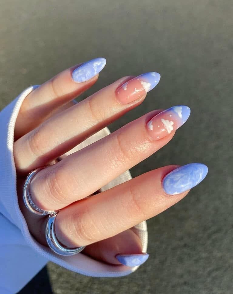 21+ Perfect Periwinkle Nails for Spring Summer