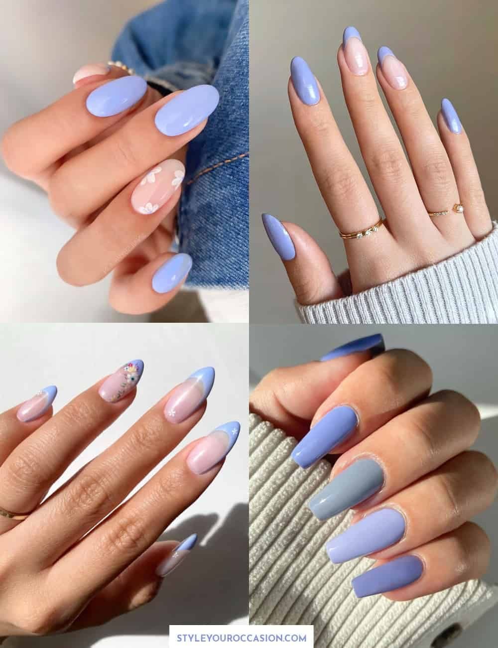 21+ Perfect Periwinkle Nails for Spring Summer