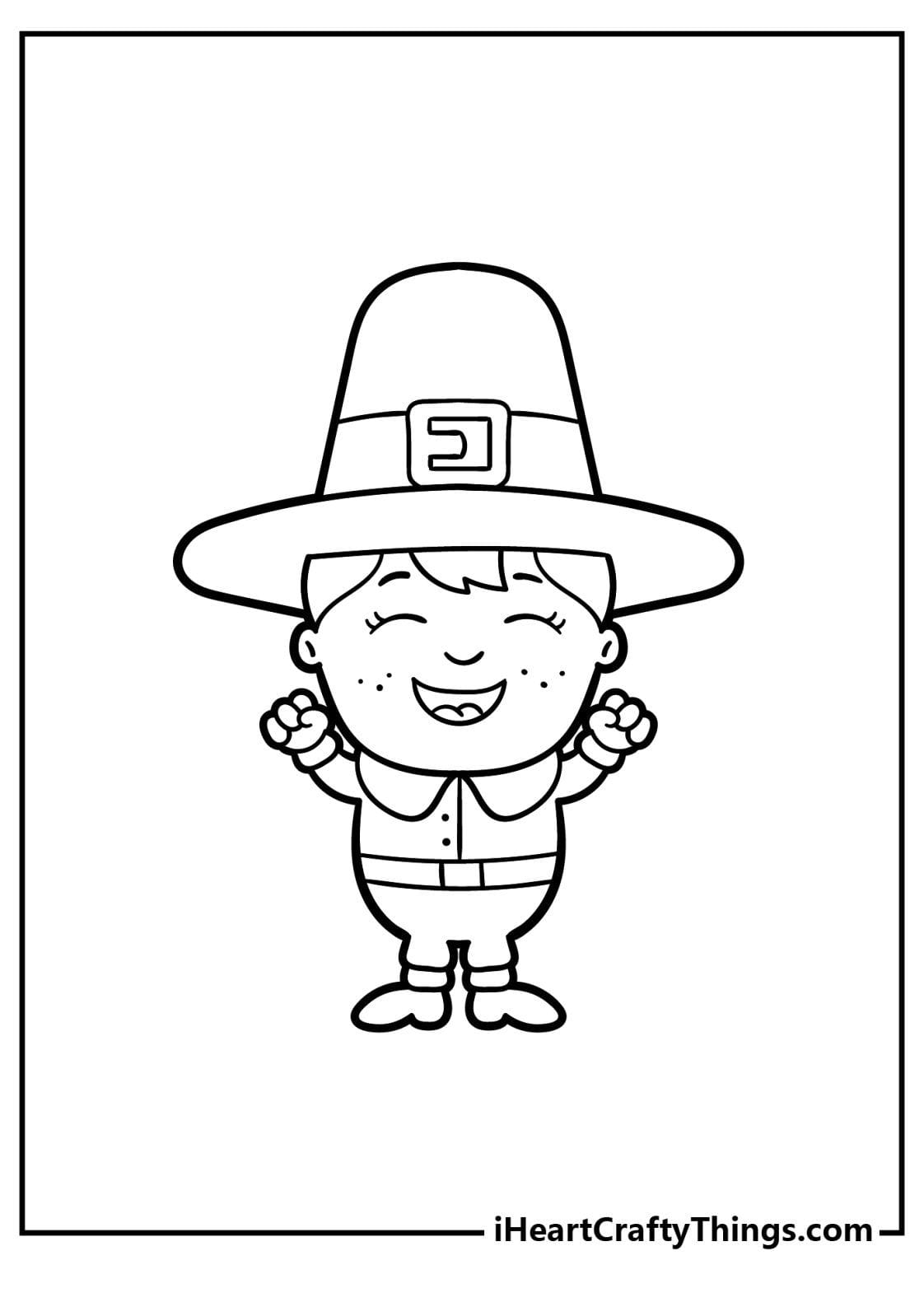 30 Free Printable Thanksgiving Pilgrims Coloring Pages