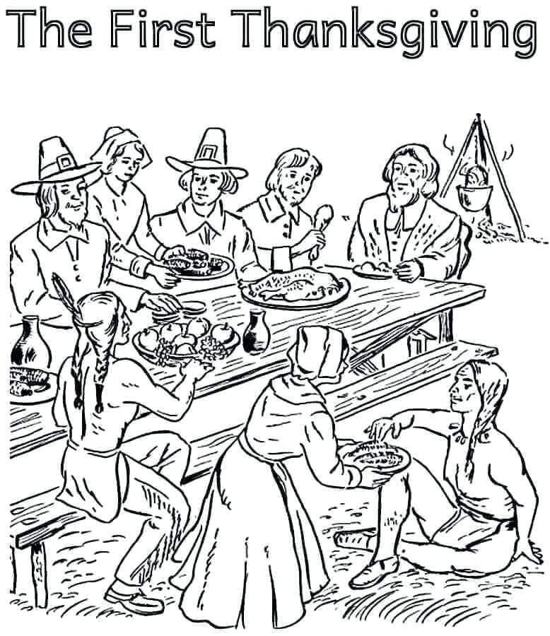 Free Printable Pilgrim Coloring Pages