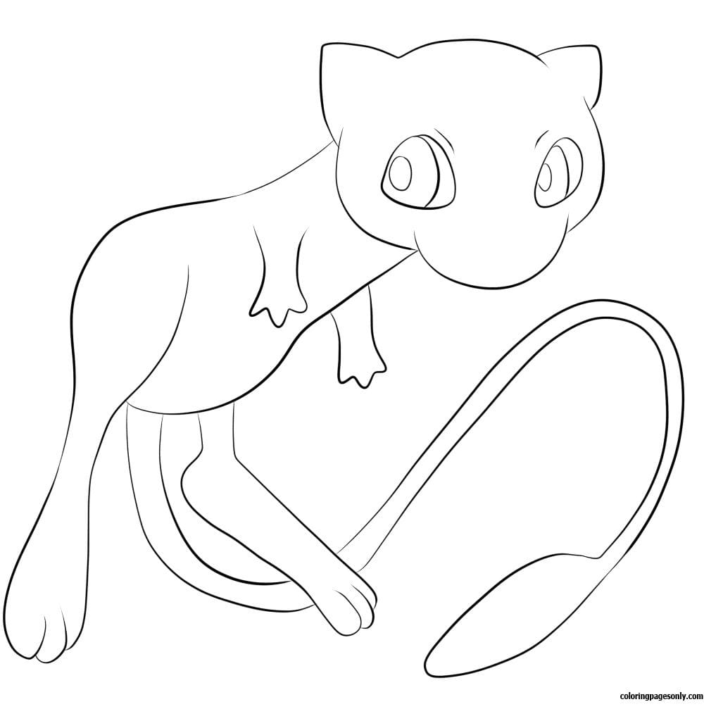 Mew Pokemon coloring pages