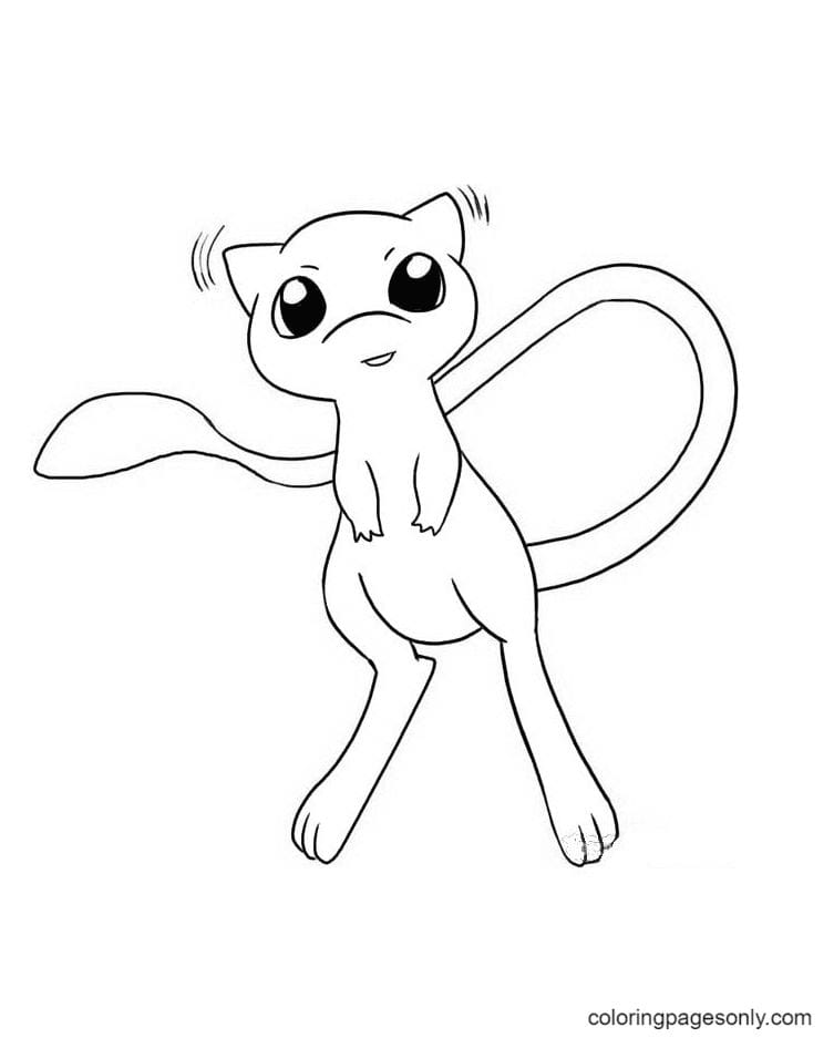 Pokemon Mew Free Coloring Pages