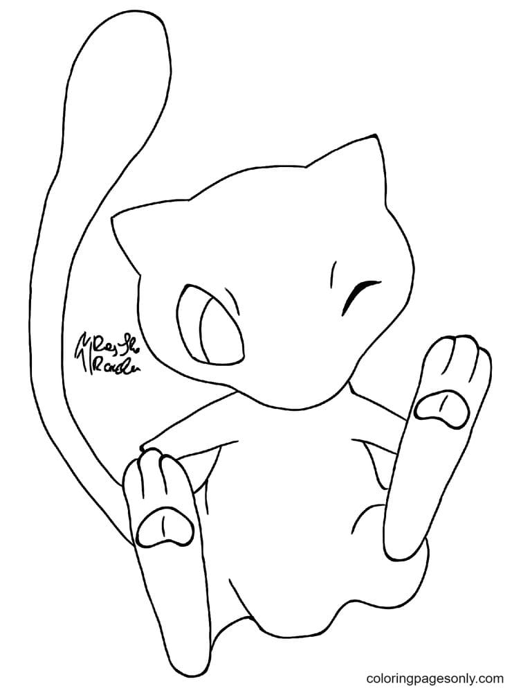 Mew From Pokemon Coloring Pages