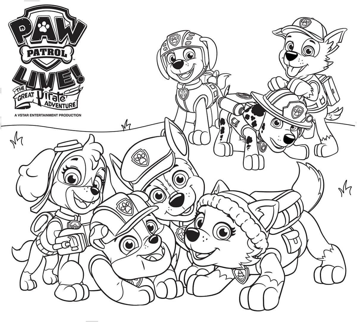 Paw Patrol Rubble coloring page