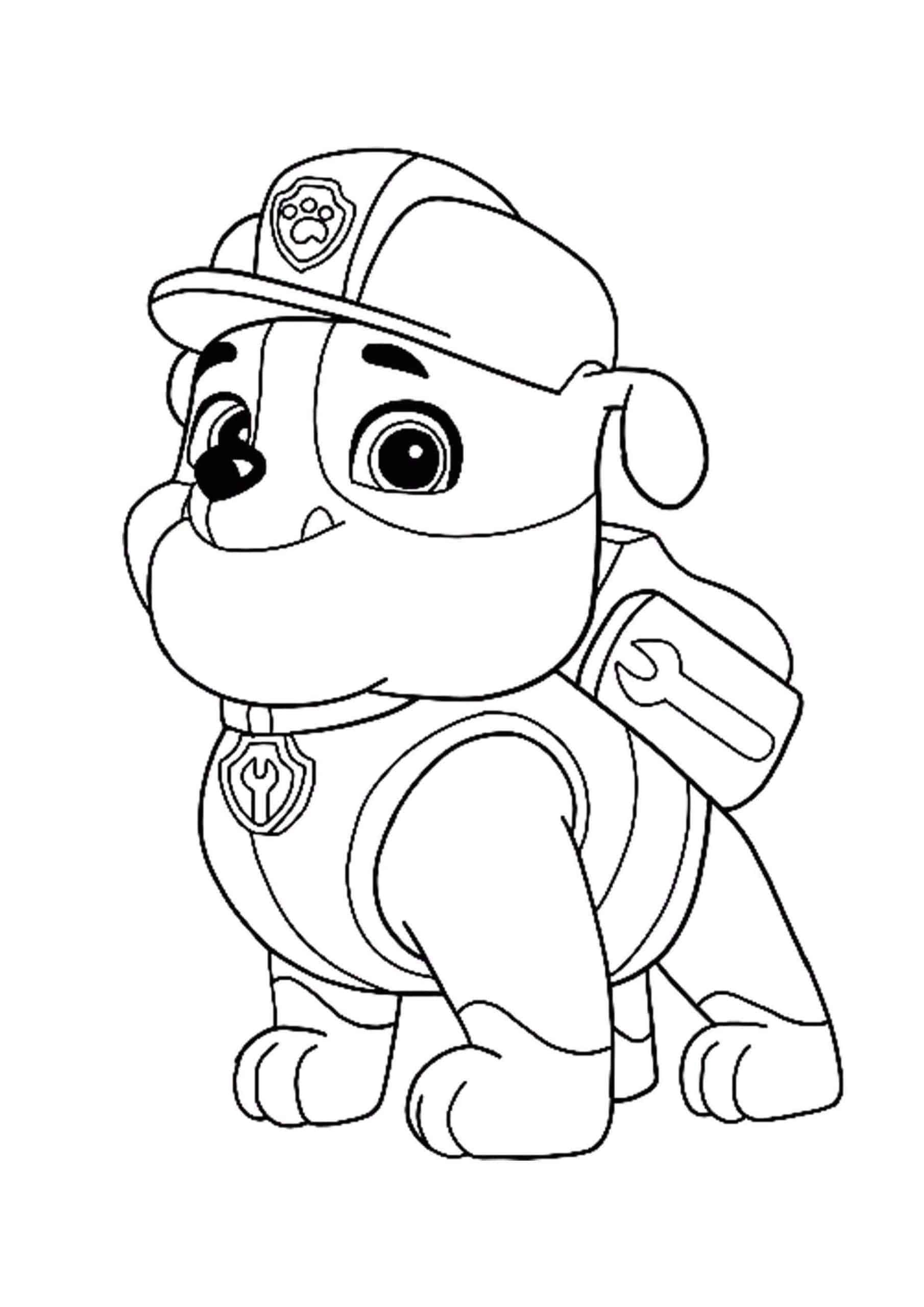 Cool Rubble Paw Patrol coloring page