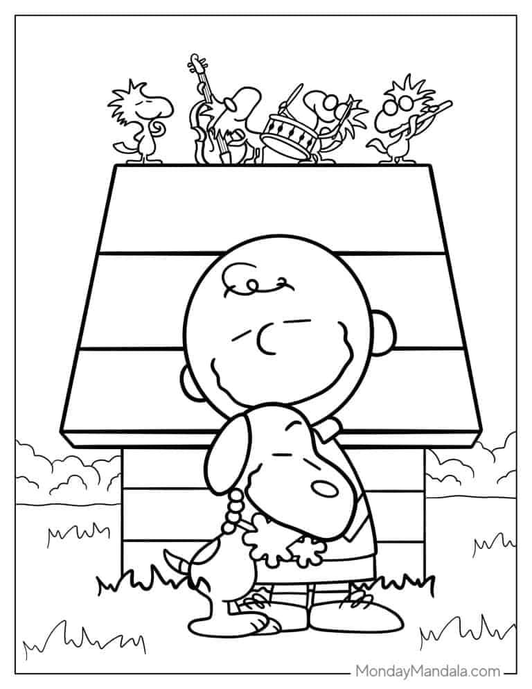 32 Peanuts Snoopy Coloring Pages (Free PDF Printables)