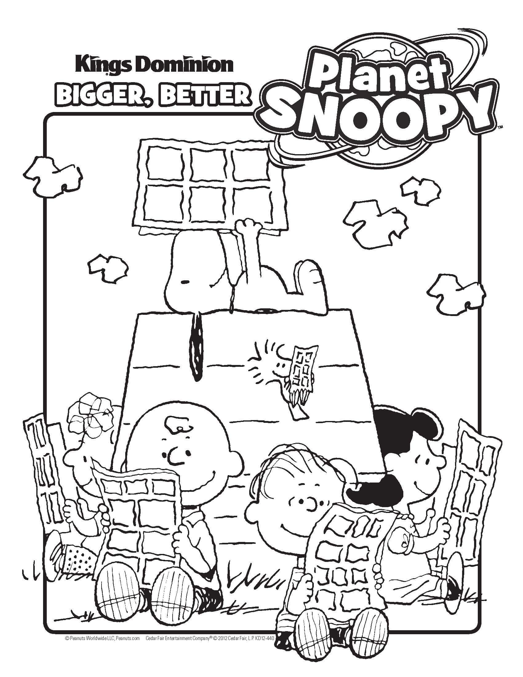 Free Printable Snoopy Coloring Pages