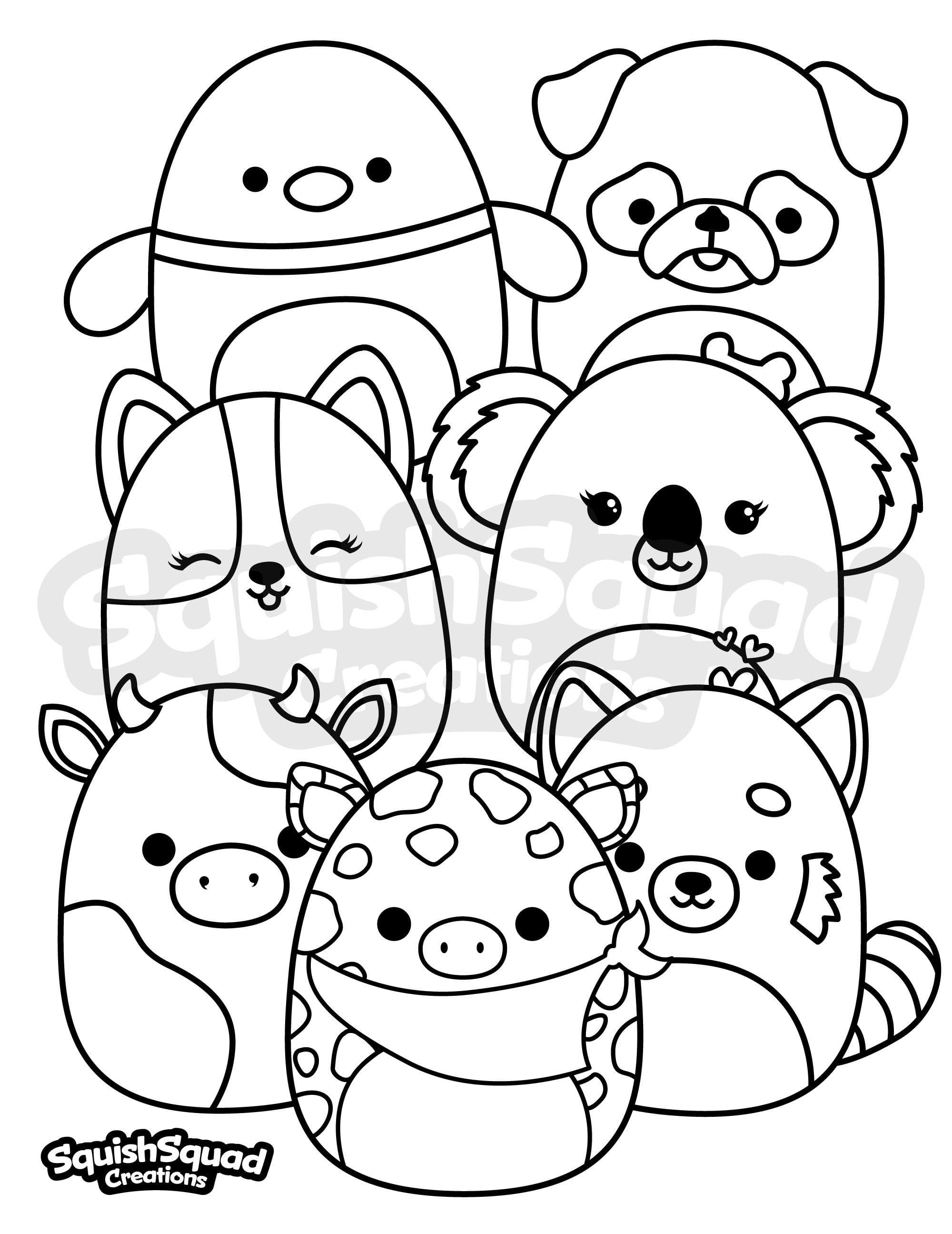 Squishmallow Coloring Page Printable Squishmallow Coloring