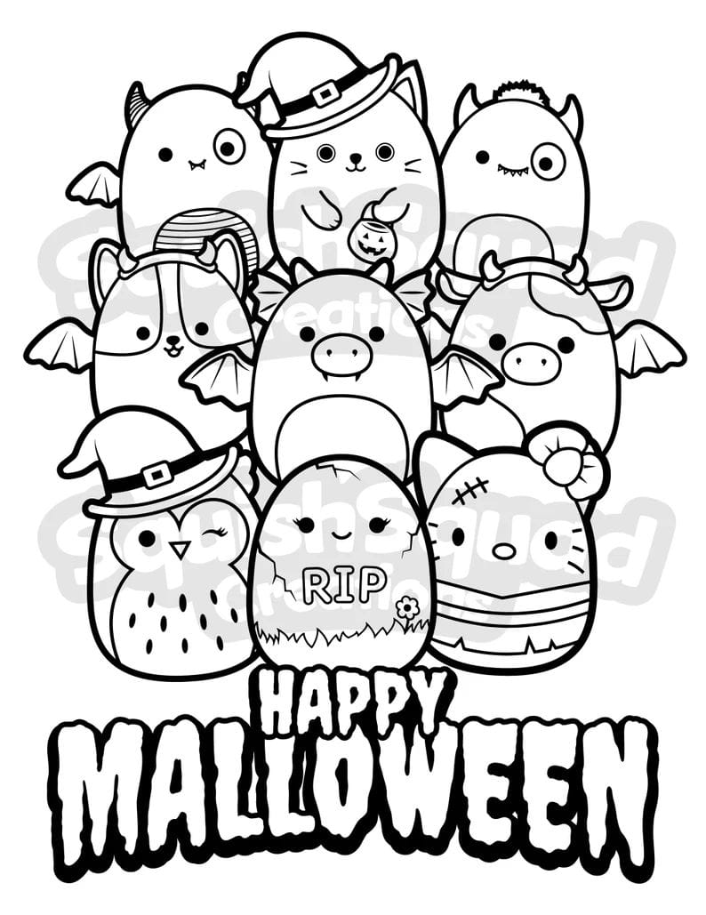 Squishmallow Coloring Page