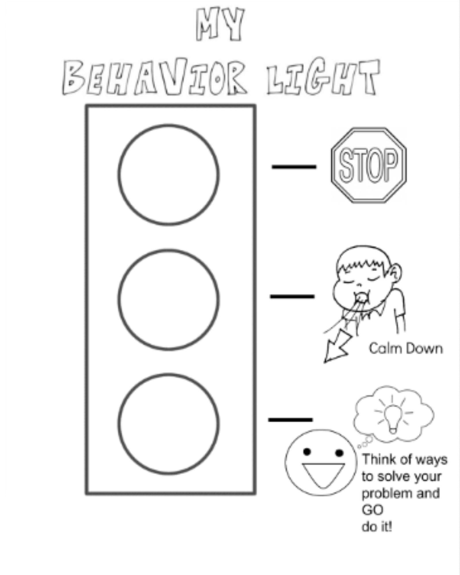 Stop Light Coloring Page