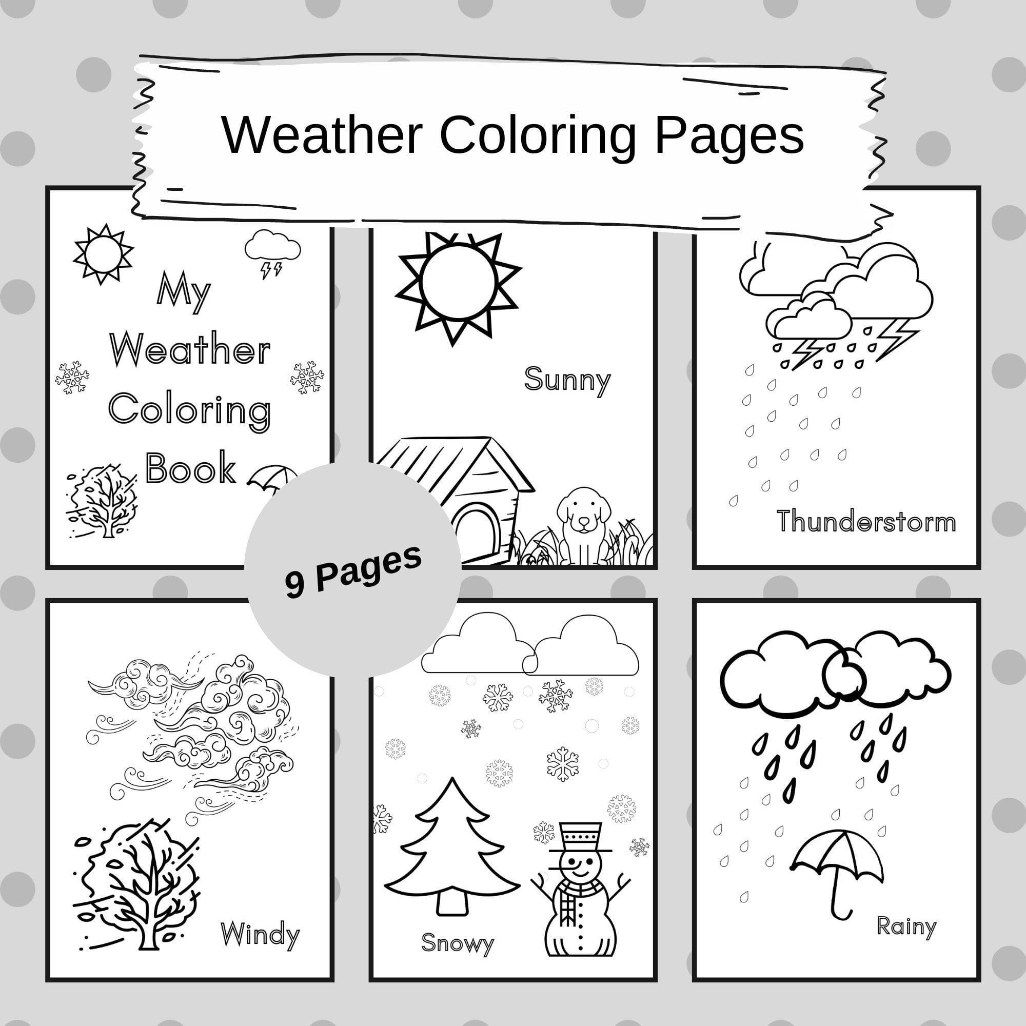 Weather Coloring Pages Preschool