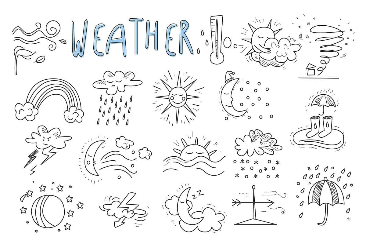 Weather Coloring Pages for Kids: Fun Free Printable Coloring Pages of