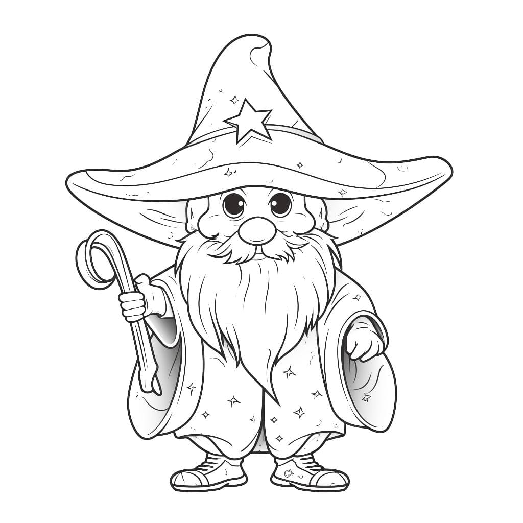 Wizard Coloring Pages for Adults Kids to Express Whimsical Passions