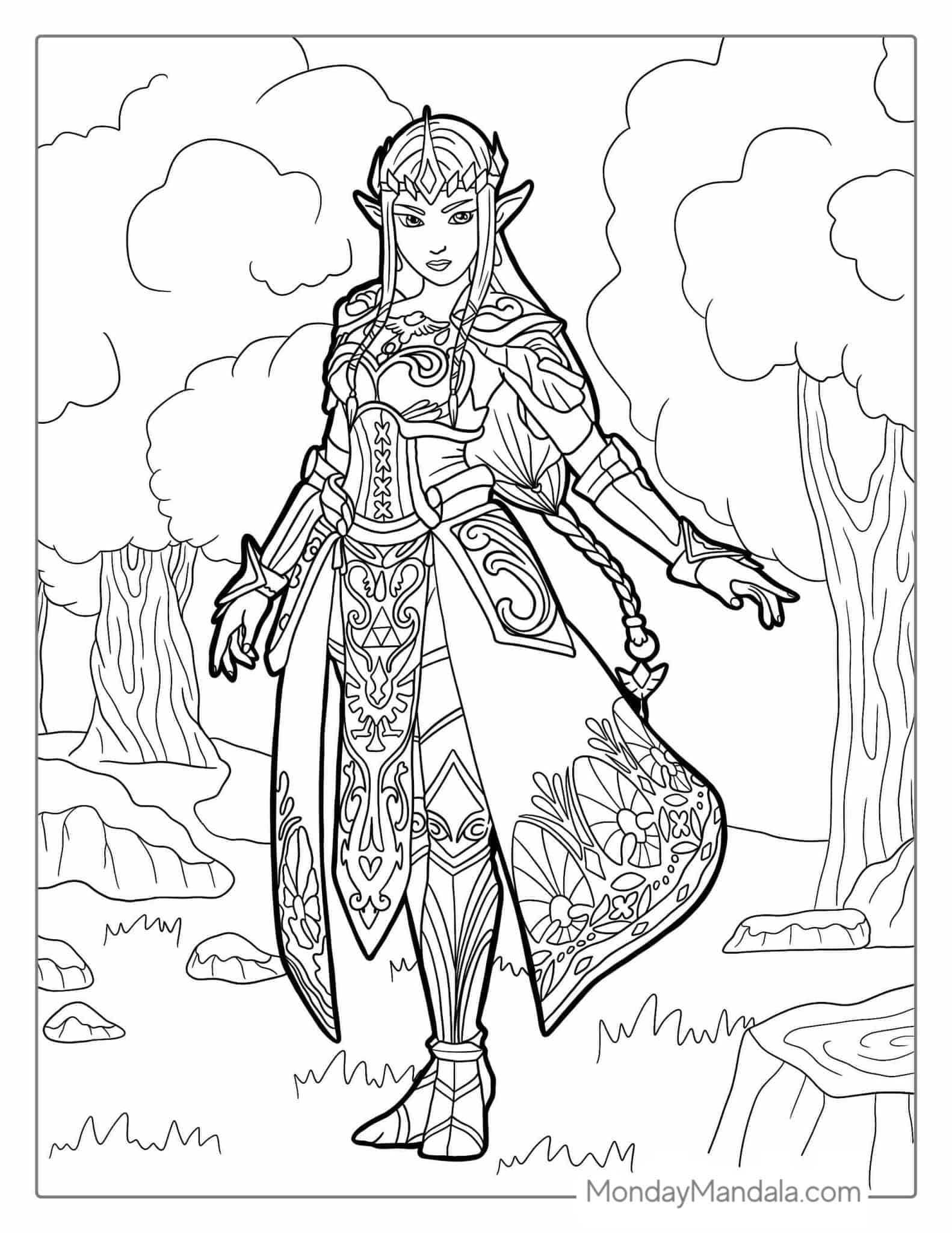 The Legend of Zelda Coloring Pages for free printable