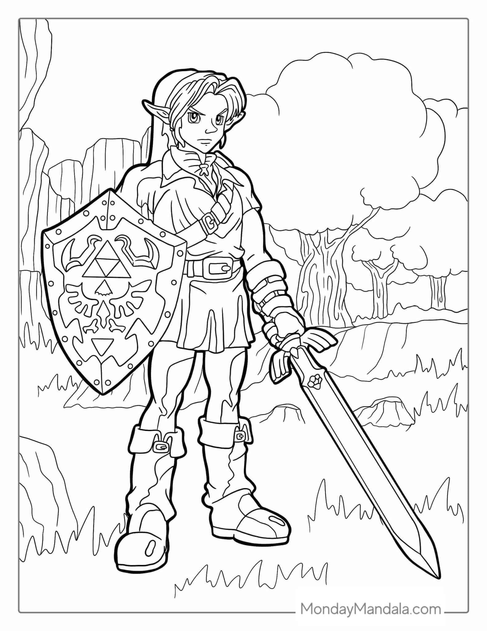 Free Printable Zelda Coloring Pages For Kids