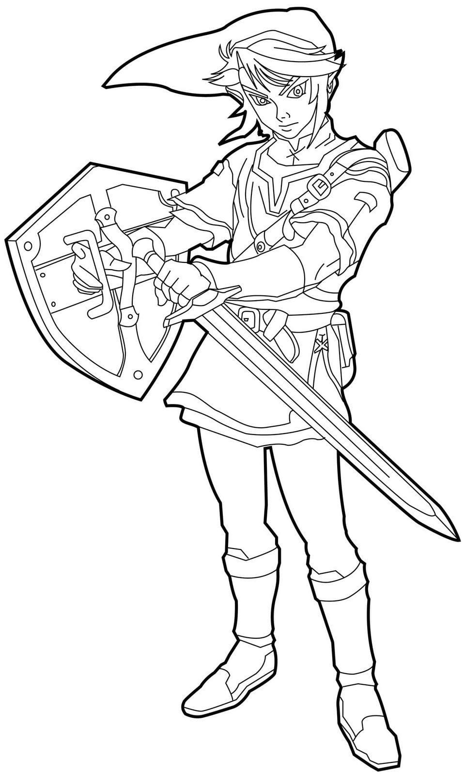 Zelda coloring page for kids