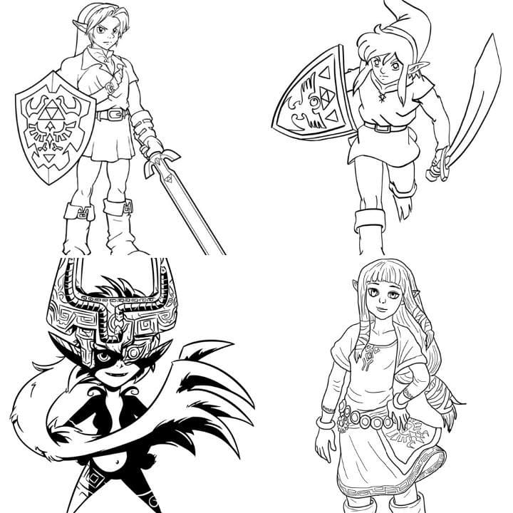 Zelda Coloring Pages For Adults