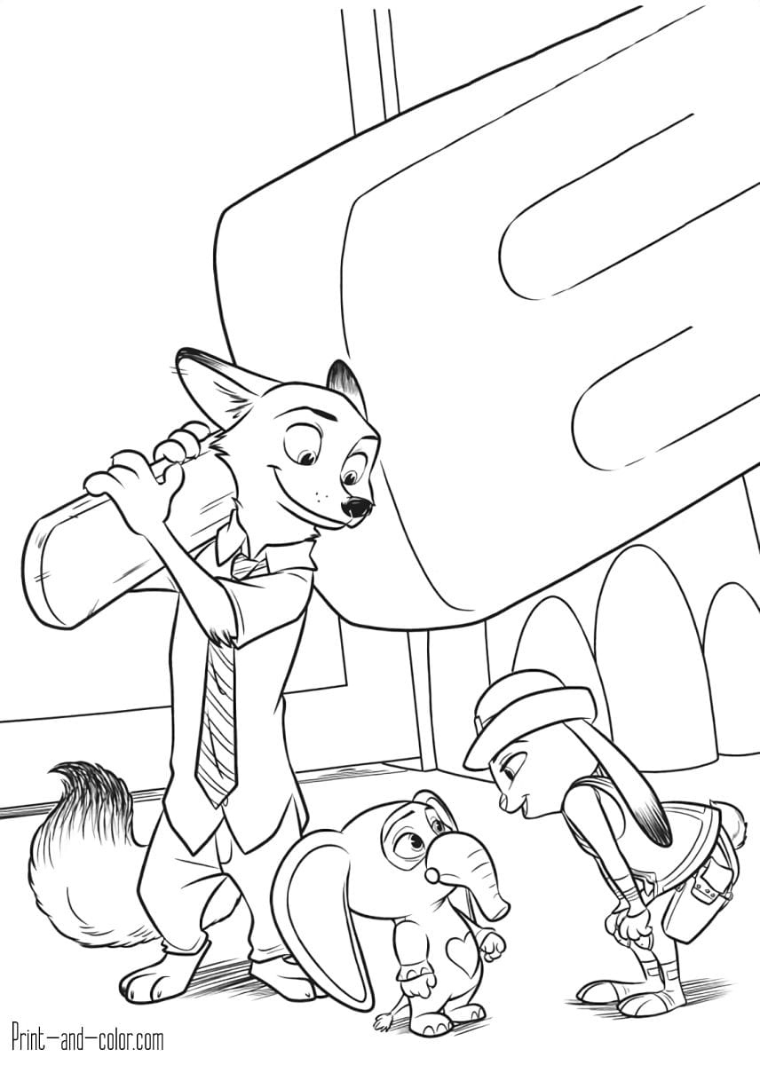 44 Zootopia Coloring Pages: Printable PDF (Updated)