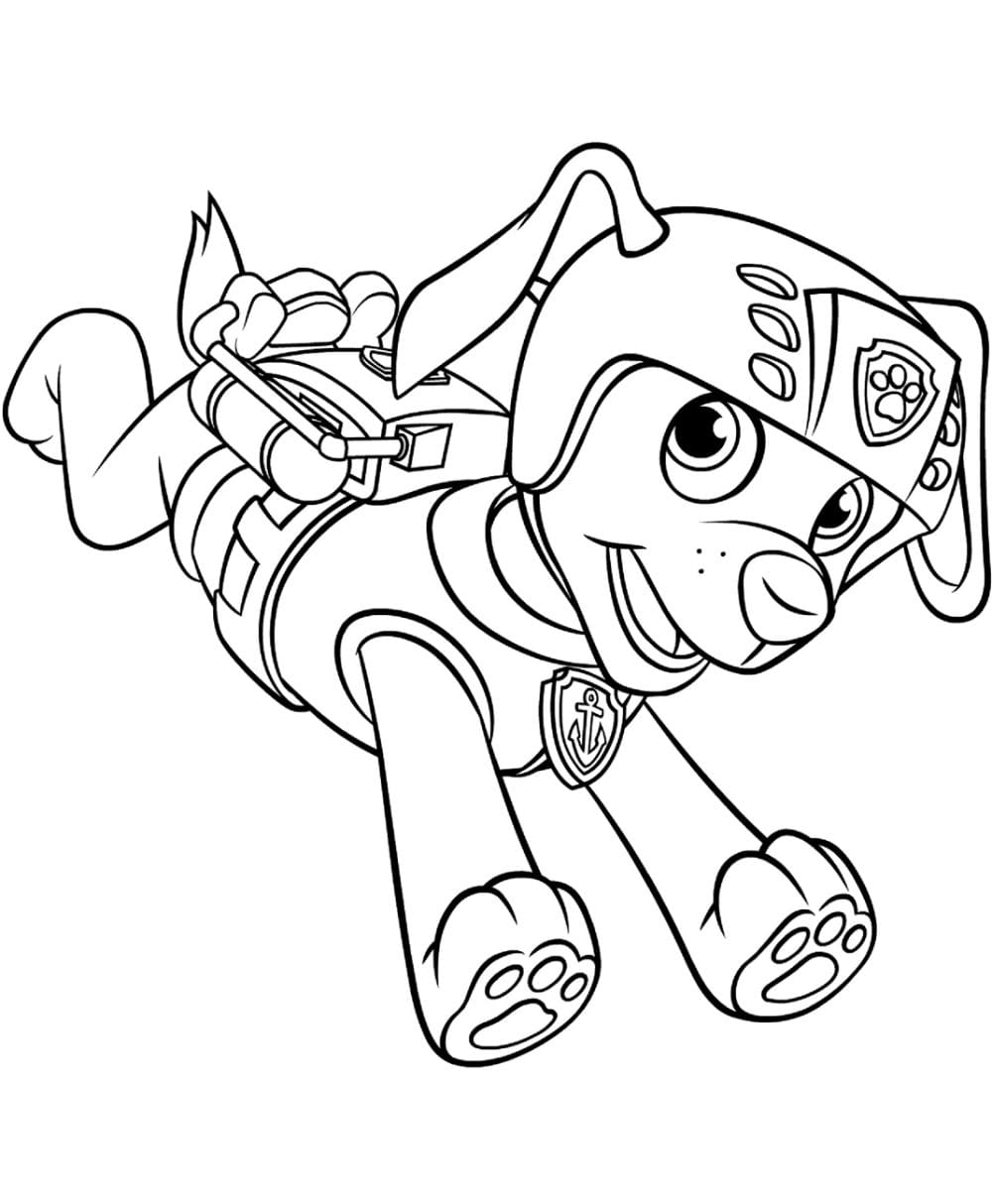 Paw Patrol Zuma Coloring Pages at GetColorings