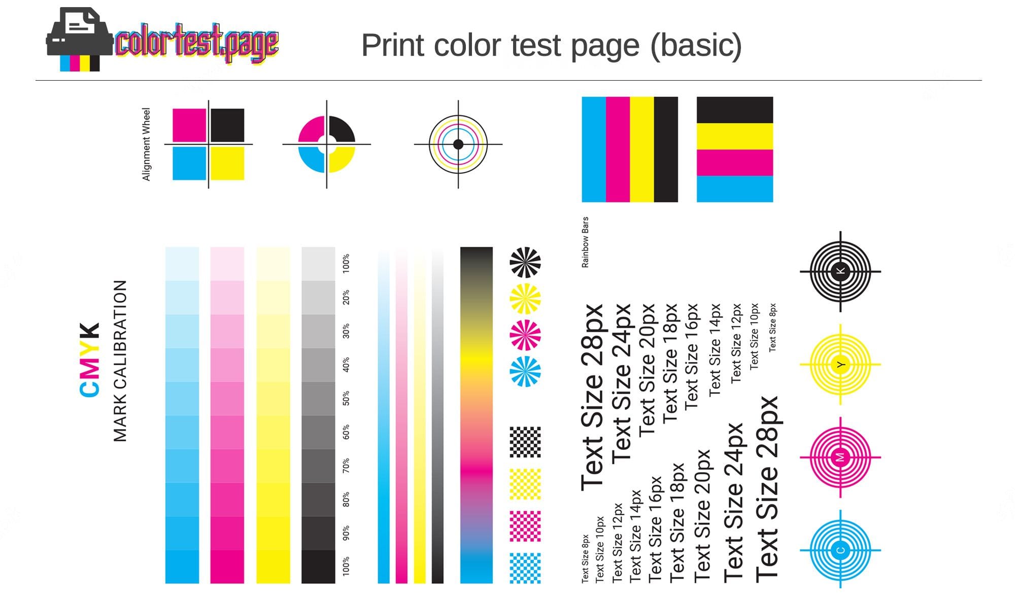 6 Free Color Printer Test Page Pdf Downloads