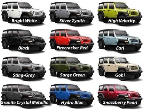 9 Jeep Wrangler Colors To Expect In 2024