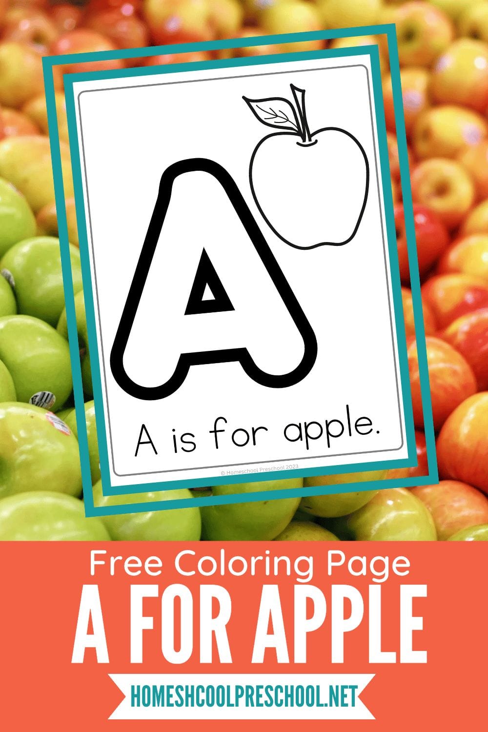 A Is For Apple Coloring Page Fun