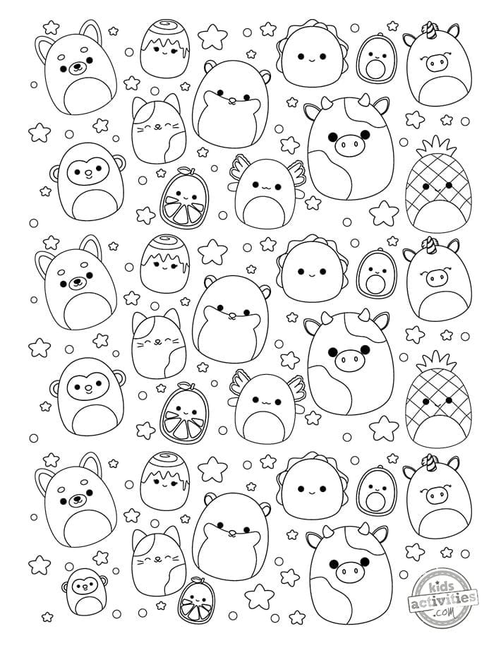 Access Free Printable Squishmallow Coloring Pages