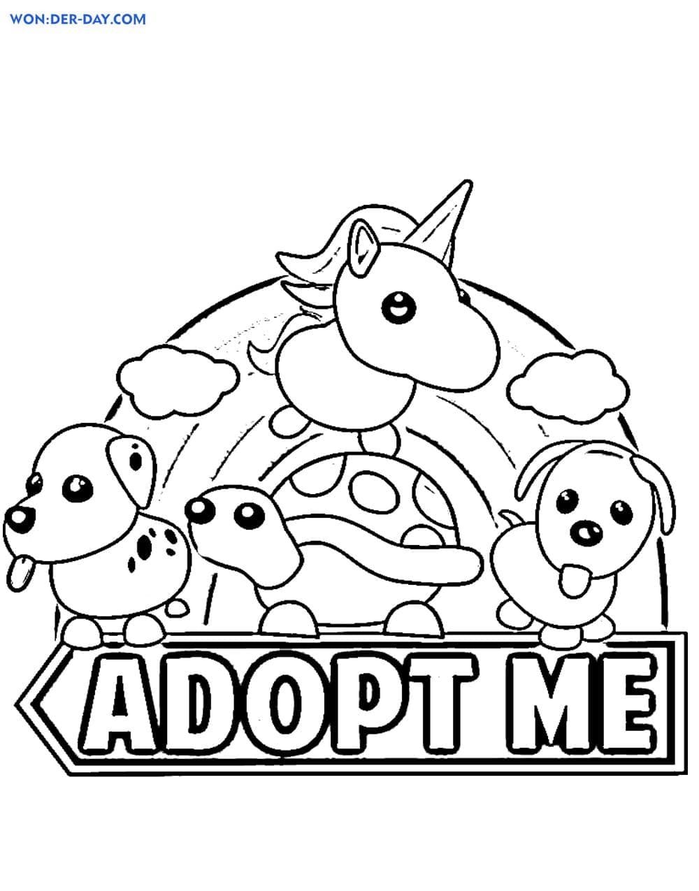 Adopt Me Color Pages For Kids