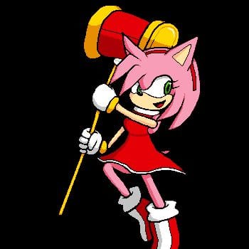 Amy Rose portrait coloring page