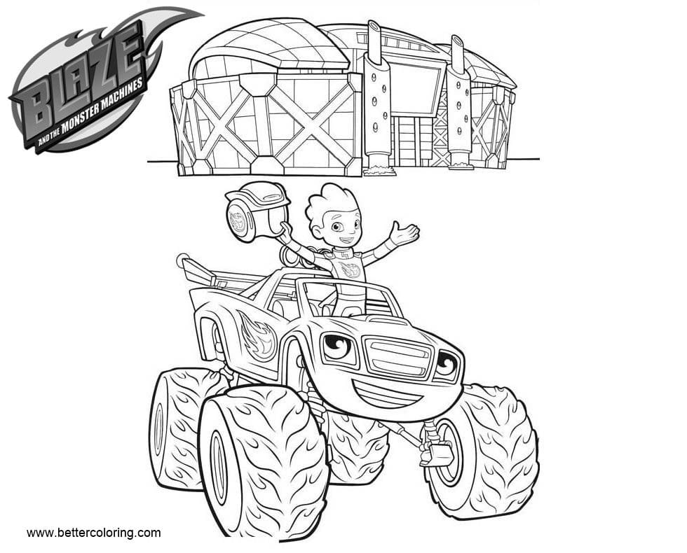 Types of Blaze Monster Machines Coloring Pages