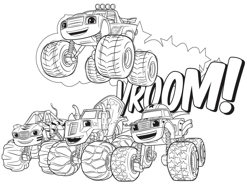 Blaze Monster Machines Coloring Pages